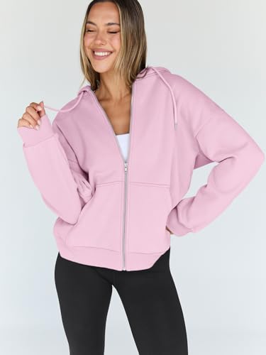 Image of Trendy Queen Womens Oversized Zip Up Hoodies Y2K Fall Sweatshirts 2026