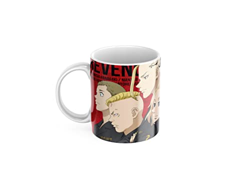 newseny Taza anime de Tokyo Revengers - Regalo manga de la serie Anime Tokyo Manji (para fans de anime) (Tokyo Manji - Todos Rojo)
