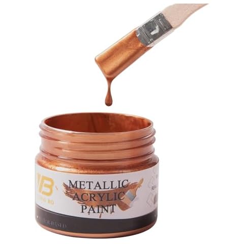 YongBo Metallic Copper Acrylic Paint, 100ml Copper Paint, Art Craft Paints for Canvas, Rock, Stone, Wood, Fabric, Art Supplies Cover