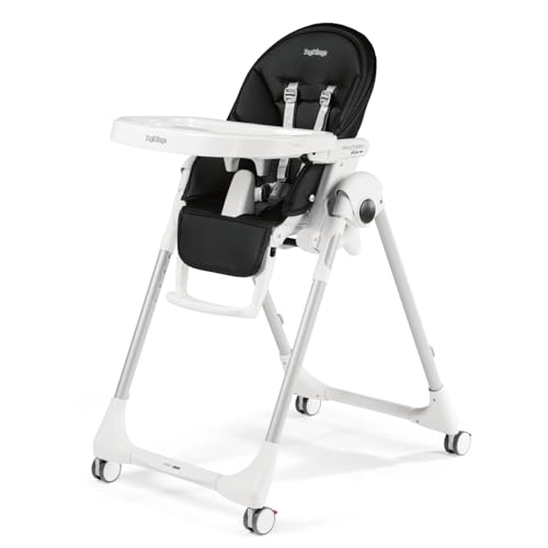 Peg Perego Prima Pappa Follow Me Seggiolone Pappa Neonati Reclinabile, Funzione Sdraietta, 4 ruote, Pieghevole e Ultracompatto, per Bambini da 0 a 3 Anni (0-15 kg), Licorice