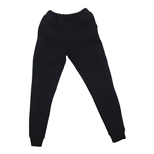 dailymall 1/6 Scale Action Figure Clothes Sweatpants DIY Doll Clothing Accessories for Phicen Male Figures Toys Accessories Parts - Black - Thumbnail 4