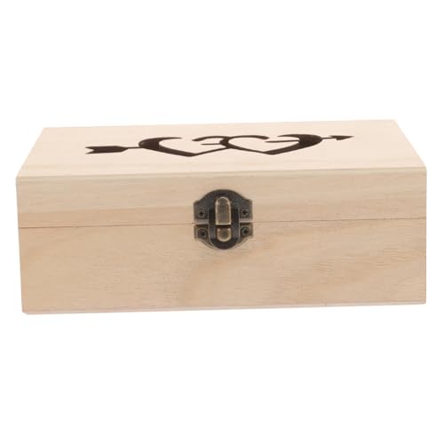 HAPINARY Multipurpose Wooden Sewing Kit Storage Box for Pins Needles Buttons Jewelry