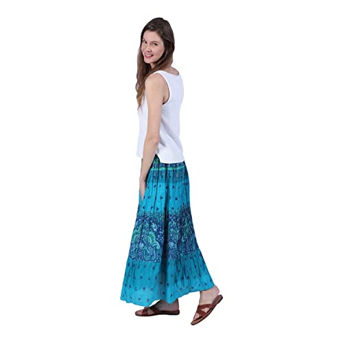 CATALOG CLASSICS Womens Peasant Skirt Boho Skirts for Women Long Tiered Skirt3