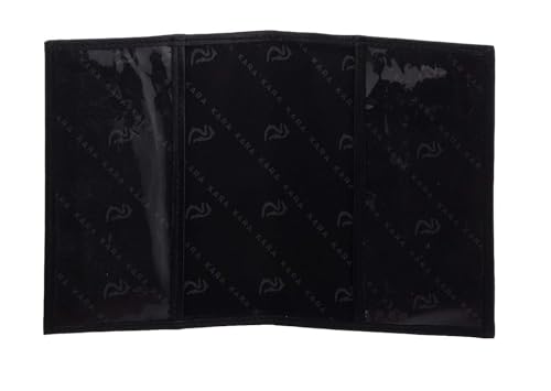 Image of KARA Vegan Leather Passport Cover for Men & Women | Slim Passport Holder for Travel | Passport Pouch | Passport Bag | Travel Passport Wallet | Indian Passport Cover | Passport Cases | Black