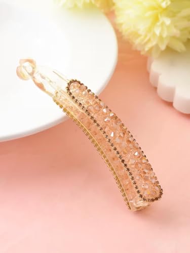 Pinzas para el cabello de lujo Ashkash con cristales de imitación 5