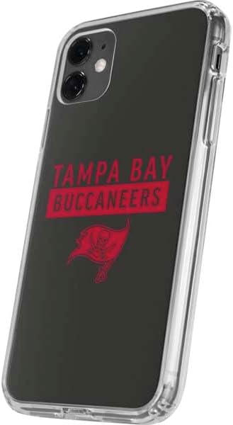 Skinit Clear Phone Case Compatible with iPhone 11 - Officially Licensed NFL Tampa Bay Buccaneers Brown Performance Series Design