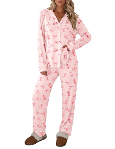 Womens Pajamas Set Button Up Pjs - image 2
