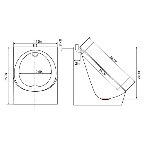 Bagni WC moderno a parete con sensore, Acciaio inossidabile 304, scarico, WC per adulti commerciale, per bagni, Hotel, negozi miniatura 3