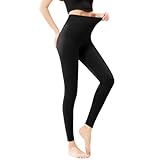 [THREEGUN] あったかインナー レギンス レディース 裏起毛 ハイウエスト 防寒 タイツ スパッツ ステテコ ズボン下 保温インナー 冬用 厚手 極暖(日本サイズL)