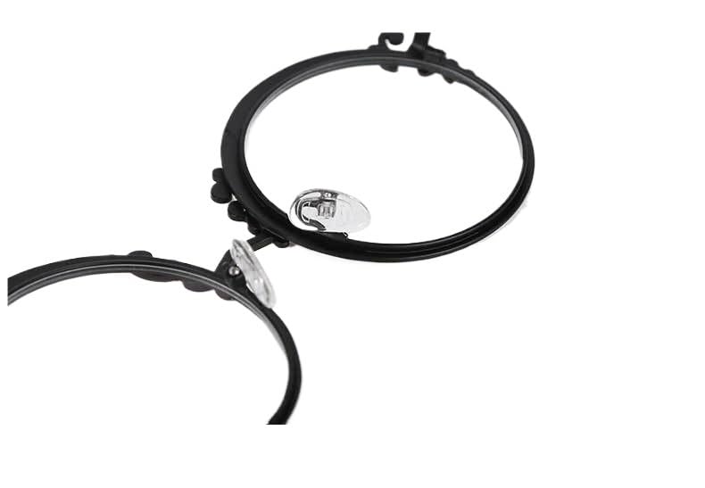 Lunettes de Lecture Rondes élégantes Anti-lumière Bleue for Ordinateur, Anti-Fatigue oculaire, Miroir Plat(C4,1.50)
