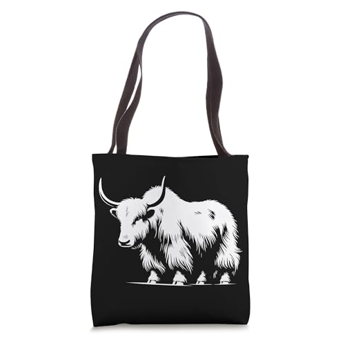 Bolso Tote Monocromático Yak Dad Mom Lover miniatura 1