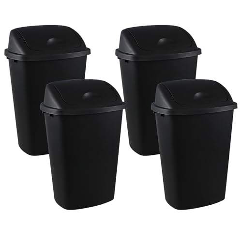 Pack de 4 canecas de basura grandes con tapa basculante miniatura 7