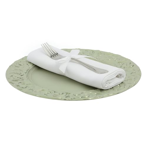 Platos plásticos redondos reutilizables de 13 in, pack x50 miniatura 5