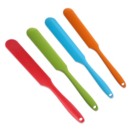 4Pcs Silicone Spatula Set - Heat Resistant, Non-Stick, Baking &