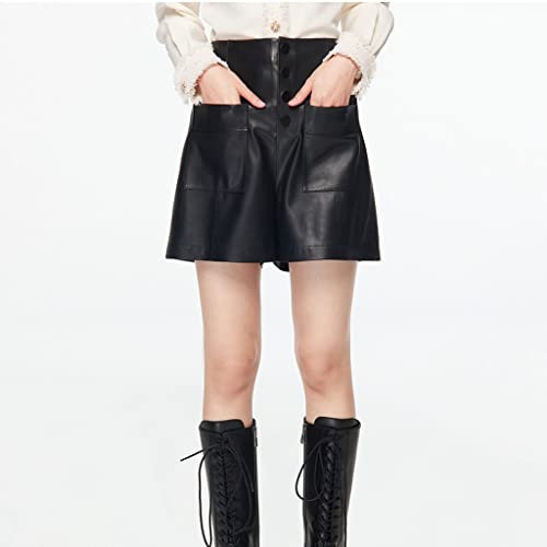 Short en cuir femme taille haute fin pour en finir avec les cuisses serrées