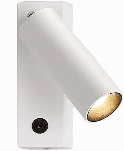 Aplique de pared moderno 5W LED con interruptor y foco ajustable para lectura