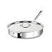 All-Clad 4406 Stainless Steel 3-Ply Bonded Dishwasher Safe Saute Pan with Lid Cookware, 6-Quart, Silver