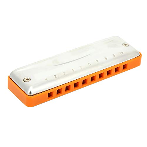 Harmonica à 10 trous en acier inoxydable ABS et résine pour adultes débutants (orange) - Les Beatles, Paul McCartney, John Lennon, RIngo Starr, George Harrison Harmonica à 10 trous en acier inoxydable ABS et résine pour adultes débutants (orange) – Image 4