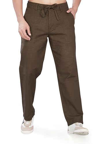 Image of DIVISIVE Men's Relaxed Fit Cotton Linen Blend Trousers