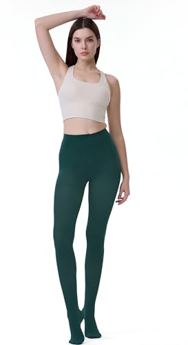 DUCMODA Women's 70D Semi-Opaque Tights High Waist Solid Soft Stretch Pantyhose3