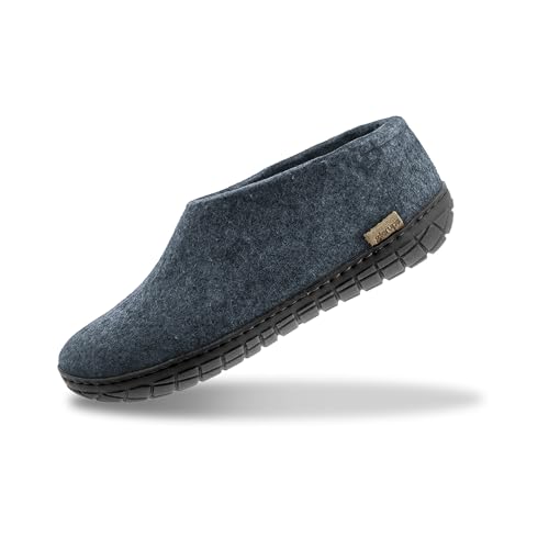 Image of Glerups 100% quality wool mix Shoe Slipper with rubber sole - Unisex