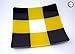 Handmade Glass Centerpiece - 12 inches Square - Maryland Black and Yellow, Decorative Glass, Designer Tray = studioTica Functional Art