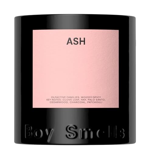 Boy Smells Ash Candle 9oz Charcoal Palo Santo and Smoked Hay Woody Scented Candle
