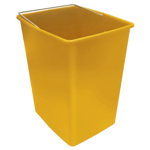 Arregui CBZ00409 2 Cubo de Plástico de Repuesto para Cubos de Basura y Reciclaje | 17 L | con Asa Metálica | Compatible con los modelos Basic, Top, Round, Ecoclas y Ecoclas Plus | amarillo