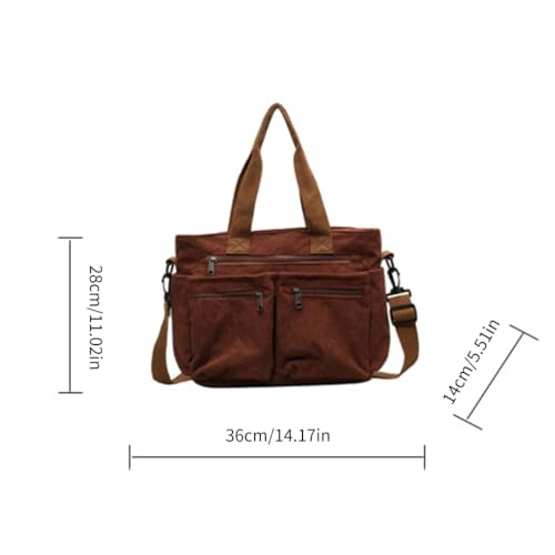 Youthful Corduroy Handbag for Women Practical and Fashionable Shoulder Bag for Work Shopping and Dates4