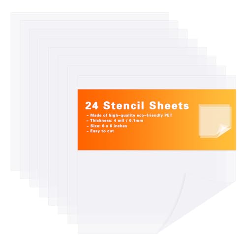 Robusti ed ecologici: i fogli per stencil in acetato Mylar sono realizzati in materiale resistente ed ecologico, abbastanza rigidità e flessibilità per vari progetti artigianali e creare il proprio stencil