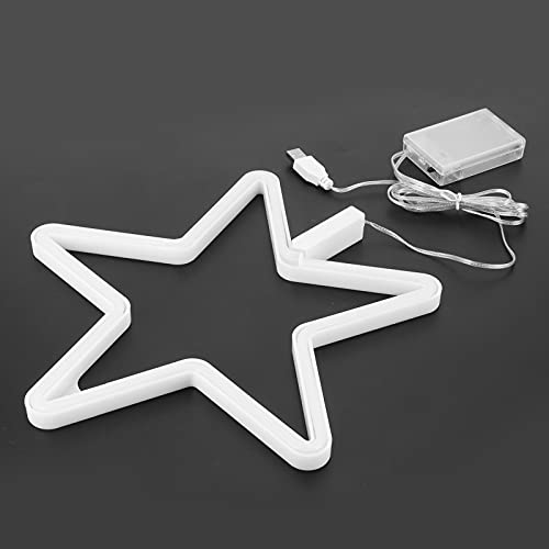 Image of Star Shape LED Light Neon Sign Neon Light for Birthday Party Living Room USB /Battery Powered Decorative Light for Home Bedroom(Pink)