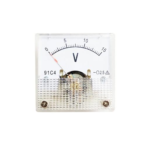 Voltmètre CC 91C4-V 15V aiguille mécanique cadran analogique 45mm