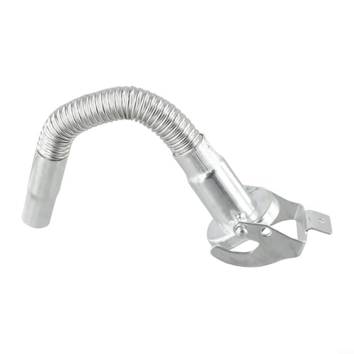 Besttoolifes Boquilla de metal plateado para bidones, vertedor de acero flexible de 30 cm de largo con sello de goma para latas de combustible estándar de 5 L, 10 L, 20 L