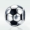 Breloque en forme de ballon en argent sterling 925, breloque de sport, breloque pour anniversaire - pour bracelet à breloques Pandora motif ballon de football #1