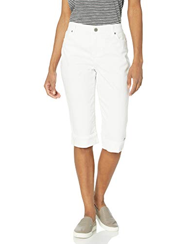 Bandolino Women's Mandie Roll Cuff Skimmer, White, 14