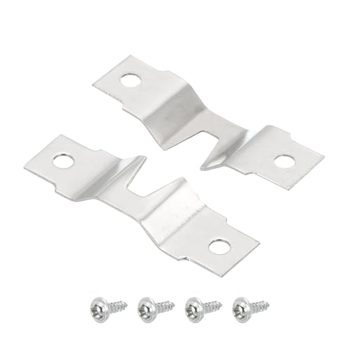 Image of DTGN 47mm x 15mm x 4mm Double Hole Triangle D Ring - Picture Frame Hangers - 10Pcs - Good for Hanging Paintings - Picture Frame Hook Photos - Silver Tone