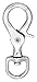 Lucky Line Products Trigger Snap L, 2-1/2", 1/2" Eye Inside Dia. Nickel Plated Zinc Die Cast 4FCH3-1 Each