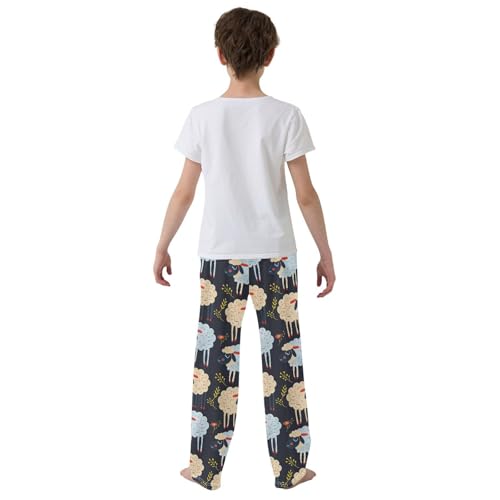 ALAZA Cartoon Seamless Sheep Pajamas Bottoms with Pockets Comfy Pjs Sleepwear Elastic Waistband Pajamas Pants Lounge Pants3
