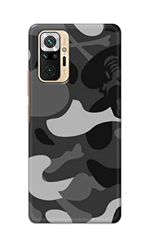 Image of Printed Hard Back Cover Case for Mi Redmi Note 10 Pro | Mi Redmi Note 10 Pro Max Back Cover (Army Pattern) -1302