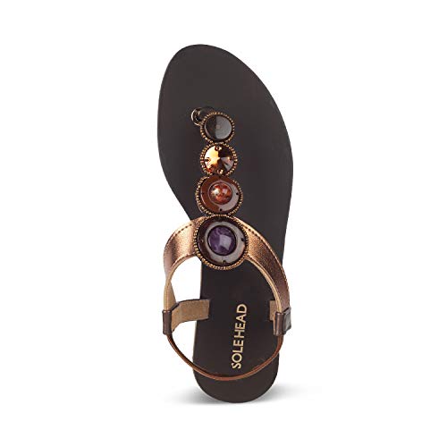 Image of SOLE HEAD Brown Flat Women Sandal