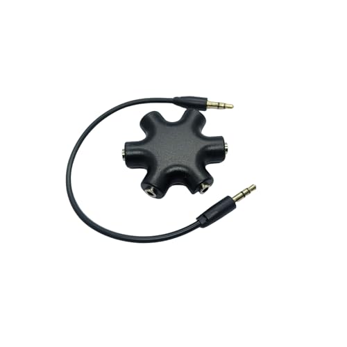 Image of 3.5mm 5-Port Female Audio Splitter, 5-Way Multi Earphone Jack Adaptor for Headphones 【1 Pack】