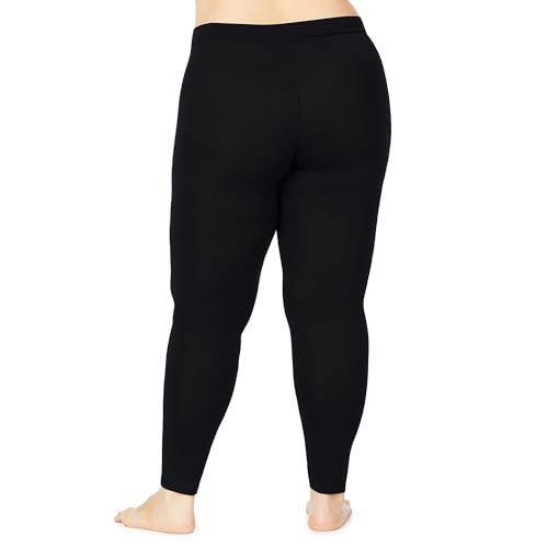 Cuddl Duds Softwear with Stretch Leggings for Women - Soft Lightweight Base Layer Tights - Mid Rise Crossover Waistband2