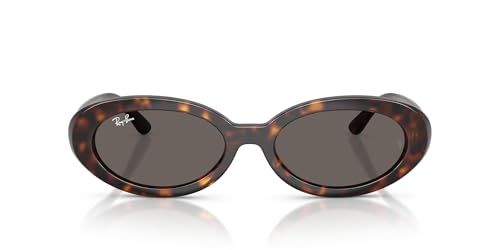Ray Ban Gafas de sol ovaladas Rb2223 para mujer, Havana/Gris Oscuro, 54 mm