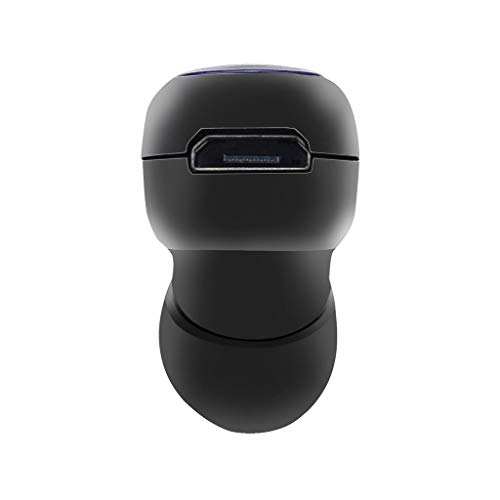 Rodam Wireless Earbud Single Ear Bluetooth Headset in-Ear Mini Invisible Business Headphone with Magnetic USB Charging Dock 6-Hour Playtime with Mic One-Button Control Sweatproof Sport Earphone