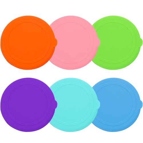 OFFSCH 6 Piezas Funda de silicona bochas tapa de la taza tapas de comida tapas de tazas bol cajas almacenaje cajas de almacenaje tapa de tazas de salsa tapas de condimentos gel de sílice