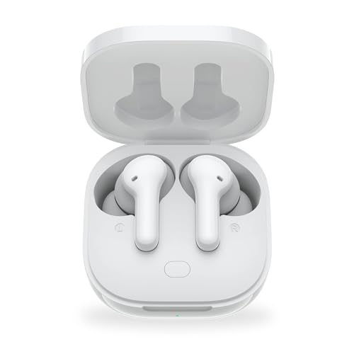 Qcy Fone De Ouvido Sem Fio T13 TWS Bluetooth 5.1 Com 4 Microfones Controle De Toque IPX5 À Prova d’Água 40 Horas De Tempo De Reprodução, Branco