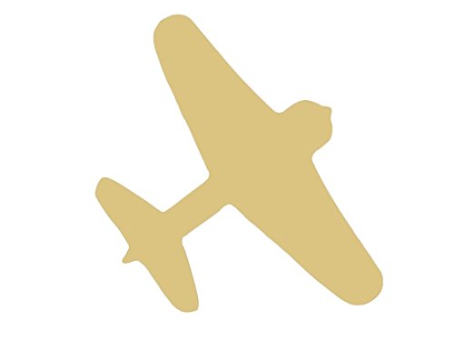 Airplane Cutout Unfinished Wood Kids Room Flight School Door Hanger MDF Shape Canvas Style 1