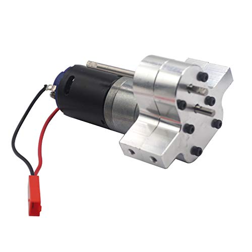 ShareGoo Metal RC Gearbox Speed Change Gear Box with 370 Brush Motor Compatible with WPL B-14 B-14K B-24 B-24K B-16 B-16K B-36 B-36K C-14 C-14K C-24 C-24K RC Car