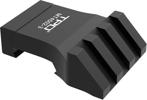 TPO 45 Degree Offset Mount Low Profile Picatinny Offset Mount for Flashlight Laser Sights Optics (3 SLOT-1PC-BLACK) MT4502-3