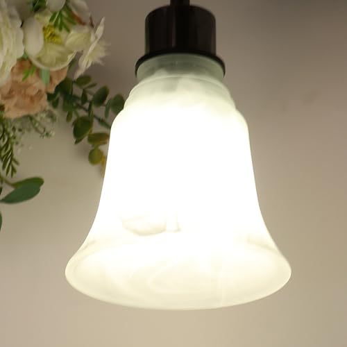 Image of STOBAZA 4 Pack Frosted Glass Lampshades 5.51X5.11X5.11In Replacement Light Covers for Ceiling Fan and Wall Sconce Bell Shape Fixture Globes Easy Install Home Lighting Decor